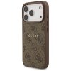 Etui Guess 4G Ring Classic Logo MagSafe  do iPhone 17 Pro brązowy